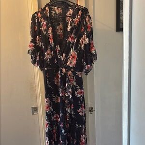 Floral Maxi Dress with Puff Sleeves
